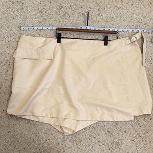 Women's Cream Wrap Skort